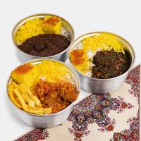 چلو خورشت قیمه و قورمه و فسنجان (3 عدد قابلمه)	