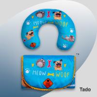 ست پتو و زیر گردنی پت تادو