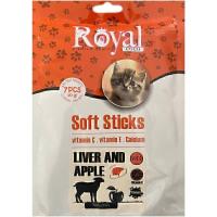 تشویقی مدادی نرم رویال کوکو گربه طعم جگر و سیب بسته ۷عددی
