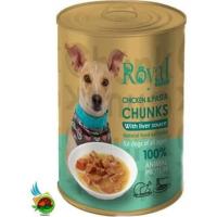 کنسرو چانک سگ رویال کوکو با طعم مرغ و پاستا ۳۸۰گرم