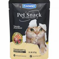 پوچ گربه فنبی با طعم مرغ،ماهی کریل و کرنبری ۸۵ گرم