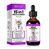 قطره مولتی ویتامین ۱۵ در ۱ گربه اویمال حجم ۶۰ میلی لیتر