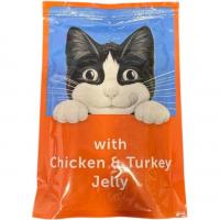 پوچ گربه فلیکس آلمانی با طعم مرغ و بوقلمون در ژله