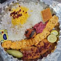 چلو رولت گوشت با جوجه کباب