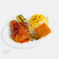 چلو مرغ سس پز