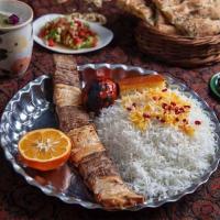 چلو کباب بختیاری یک سیخ