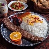 چلو کباب برگ مخصوص یک سیخ