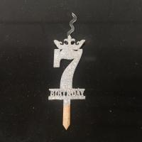 شمع تولد عدد 7 نقره ای