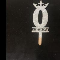 شمع تولد عدد 0 نقره ای