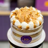 کیک پرک بادام و کارامل کوچک