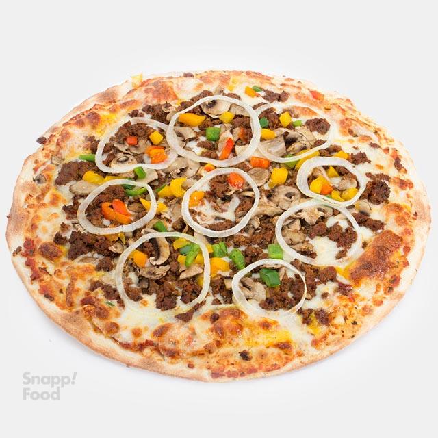 پیتزا گوشت و قارچ (ایتالیایی) (متوسط)