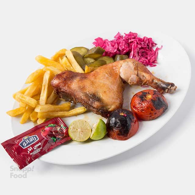 خوراک مرغ سرخ شده
