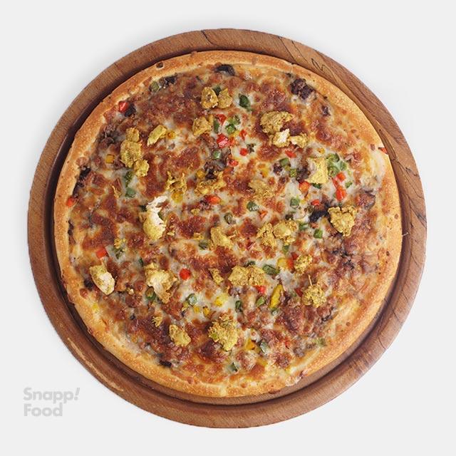 پیتزا مرغ و قارچ ایتالیایی (دو نفره)