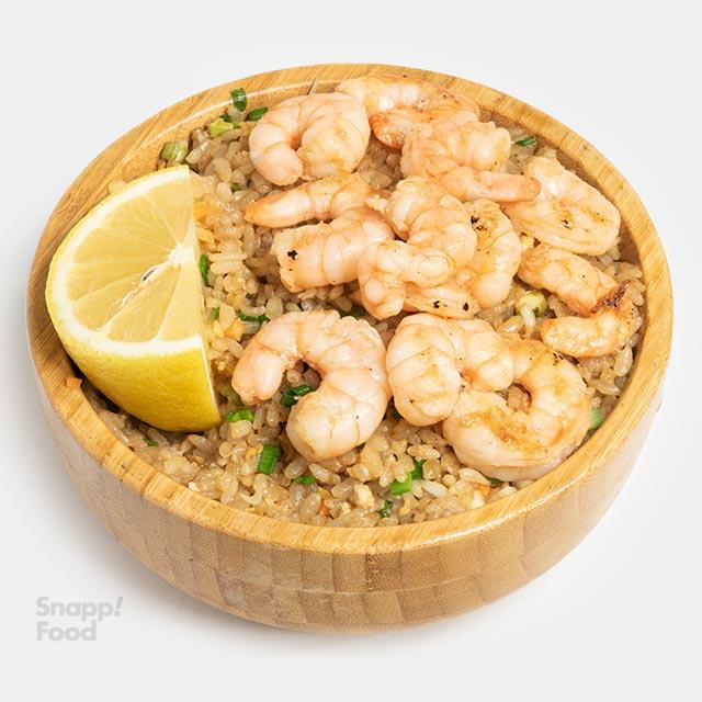 برنج سرخ شده با میگو
