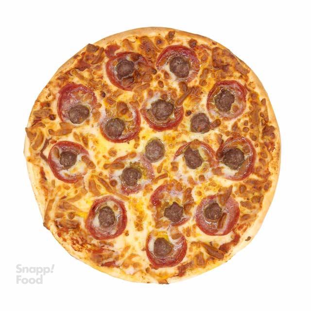 پیتزا پپرونی و ساسج ایتالیایی