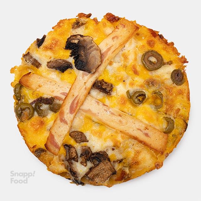 مینی پیتزا  ژامبون مرغ و قارچ
