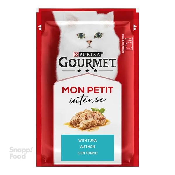 پوچ گربه MON PETIT گورمت طعم ماهی تن ۵۰ گرم