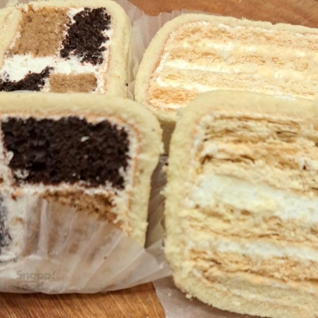 شیرینی مخلوط رولت شطرنجی با رولت ناپلئونی