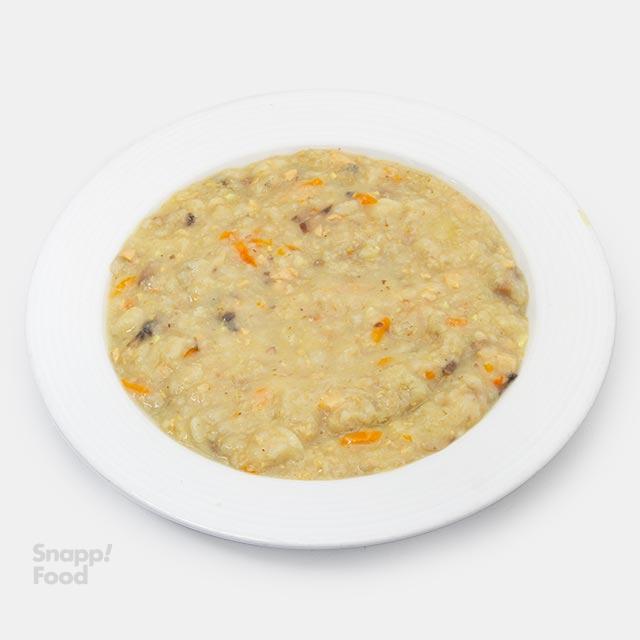 سوپ جو با قارچ