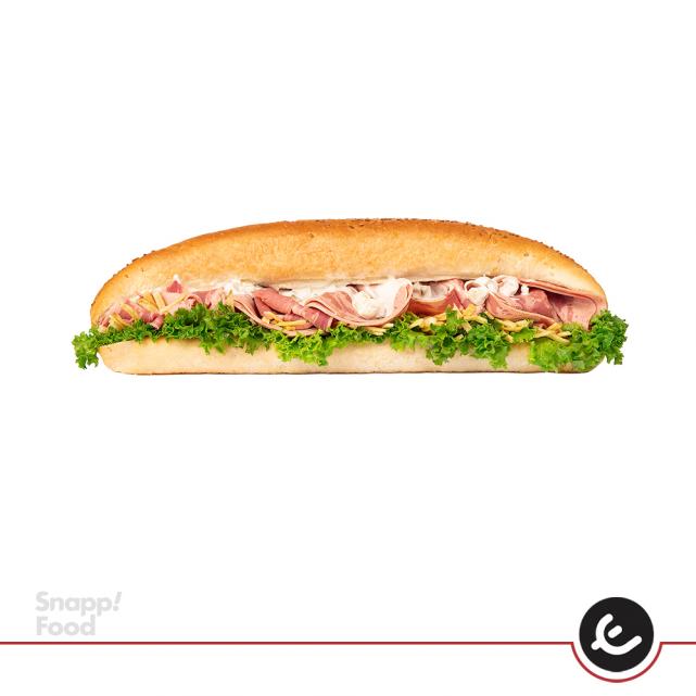 سایز باگت کوچک نان باگت 14سانتی 50 گرم ژامبون گوشت90%