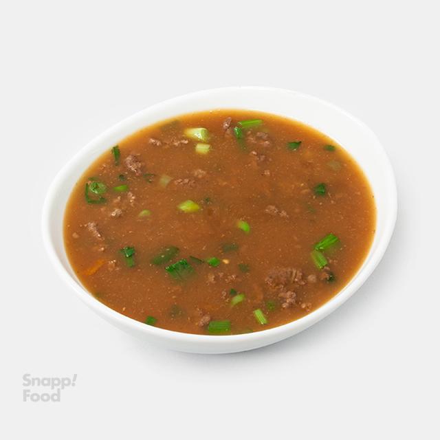 (۱۴) سوپ نودل با گوشت چرخ کرده 