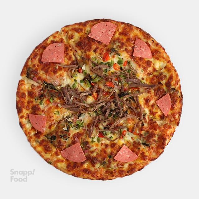 پیتزا ترکیبی پپرونی و رست بیف (دو نفره)